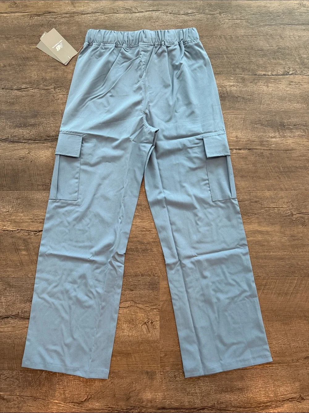 New Balance Medium 10/12 Shoreline Blue Woven Cargo Wide Leg Performance Pant